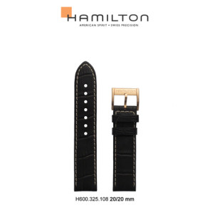 Pasek do zegarka Hamilton H600325108 Skórzany Brązowy 20mm