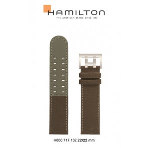 Pasek do zegarka Hamilton H717160 / H600.717.172 / H694.717.102 Brezentowy Zielony 22mm