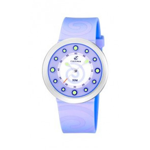 Pasek do zegarka Calypso K6051-3 Gumowy Purpurowy