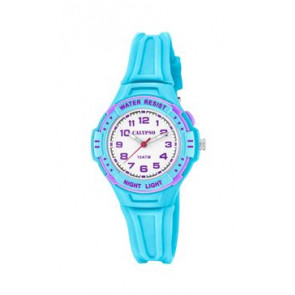 Pasek do zegarka Calypso K6070-2 Gumowy Jasny niebieski