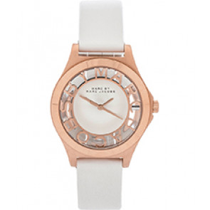 Pasek do zegarka Marc by Marc Jacobs MBM1360 Skórzany Biały 16mm