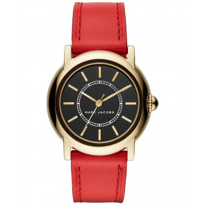Pasek do zegarka Marc by Marc Jacobs MJ1452 Skórzany Czerwony 18mm