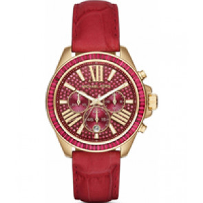 Pasek do zegarka Michael Kors MK2452 Skórzany Czerwony 20mm