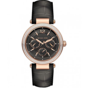 Pasek do zegarka Michael Kors MK2547 Skórzany Czarny 21mm