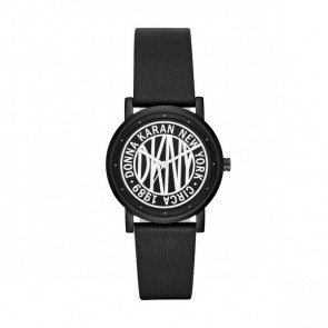 Pasek do zegarka DKNY NY2765 Skórzany Czarny 18mm
