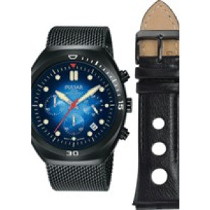 Pasek do zegarka Pulsar PT3951X2.VD53-X307 Skórzany Czarny