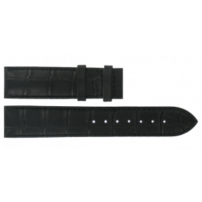 Pasek do zegarka Tissot T0064071603300B XL/ T610014582 Croco skóra Czarny 19mm