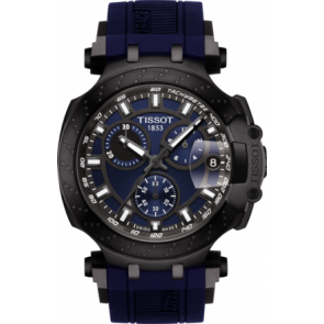 Pasek do zegarka Tissot T1154173704100 / T603041961 Gumowy Niebieski 21mm