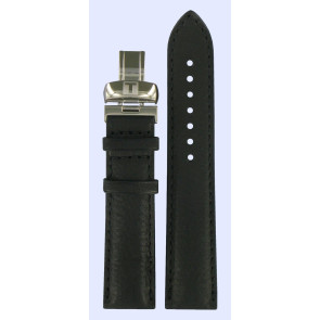 Pasek do zegarka Tissot T014427 / T600027690 Skórzany Czarny 20mm