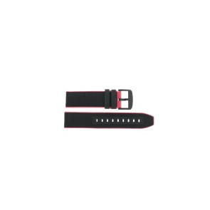 Pasek do zegarka Tissot T604045724 Skóra/Tworzywo sztuczne Czarny 22mm