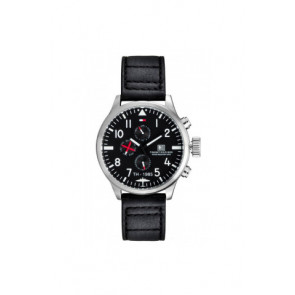 Horlogeband Tommy Hilfiger TH-102-1-14-0878 Leder Zwart 20mm
