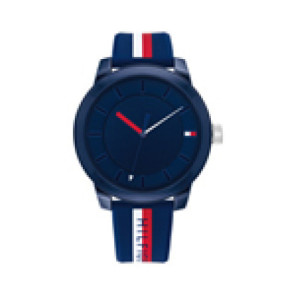 Pasek do zegarka Tommy Hilfiger TH.306.1.47.2888 / TH679302558 / 2558 Skóra/Tworzywo sztuczne Niebieski 20mm