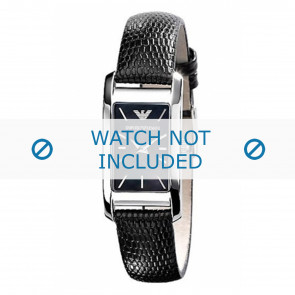 Armani horlogeband AR0731 Leder Donkerbruin 14mm