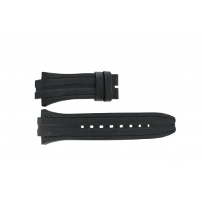 Breil horlogeband BW0414 Leder Zwart + zwart stiksel