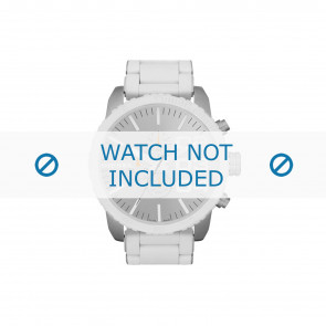 Diesel horlogeband DZ4253 Roestvrij staal (RVS) Wit 26mm
