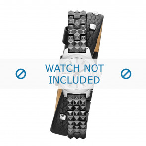 Diesel horlogeband DZ5416 / DZ5414 / DZ5415 Leder Zwart 10mm