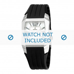 Festina horlogeband F16131-1 / F16131-2 / F16131-3 / F16131-4 / F16131-5 Rubber Zwart 21mm