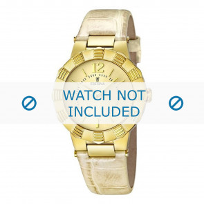 Festina horlogeband F16735/2  Leder Cream wit / Beige / Ivoor