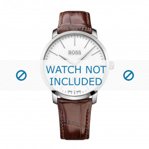 Pasek do zegarka Hugo Boss HB-273-1-14-2823 / HB1513255 Croco skóra Brązowy 21mm