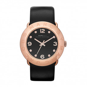 Pasek do zegarka Marc by Marc Jacobs MBM1225 Skórzany Czarny 20mm