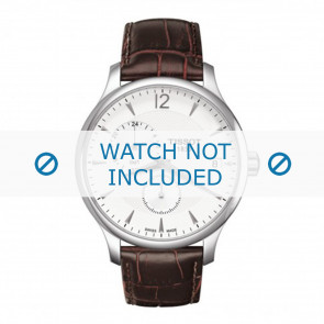 Tissot horlogeband T063.639.16.037.00 Leder Donkerbruin 20mm + bruin stiksel