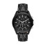 Pasek do zegarka Armani Exchange AX2628 Skórzany Czarny 22mm