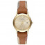 Burberry horlogeband BU9133 Leder Beige + bruin stiksel