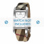 Burberry horlogeband BU1076 Leder Cream wit / Beige / Ivoor