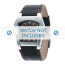 Diesel horlogeband DZ4100 Leder Zwart + bruin stiksel